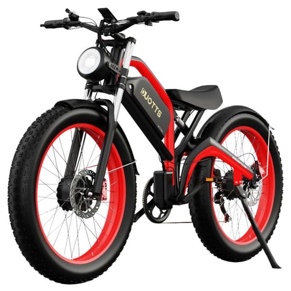 Växelcykel DUOTTS N26 - Motorer 750 W * 2 - Uppblåsbara däck 26 * 4,0 - Samsung-batteri 48 V 20 Ah - Räckvidd på 120 till 150 k