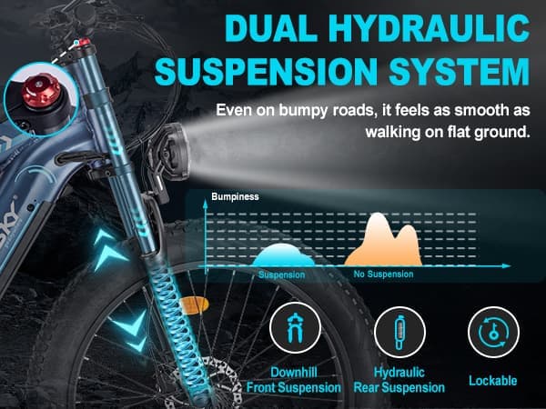 FREESKY M520 elcykel 41AH batteri, 1200W motor, 257km räckvidd, 60km/h hastighet, 26*4.0 tums fettdäck