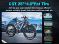 Miniatyrbild 10 av 11: FREESKY M520 elcykel 41AH batteri, 1200W motor, 257km räckvidd, 60km/h hastighet, 26*4.0 tums fettdäck