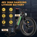 Miniatyrbild 4 av 11: FREESKY M530 elcykel 30AH batteri, 2*1000W motor, 150km räckvidd, 60km/h hastighet, 26*4.0 tums fettdäck, hydraulisk skivbroms