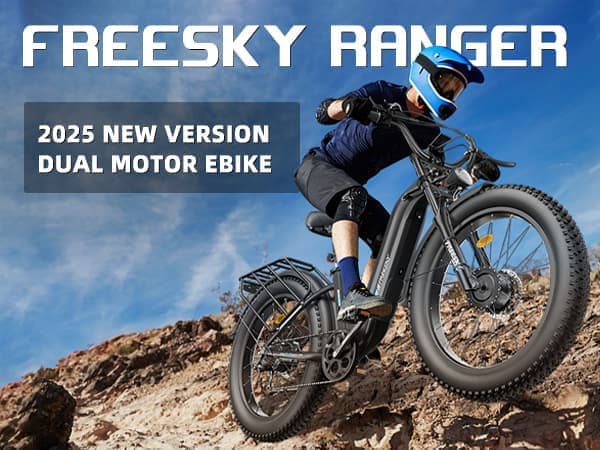 FREESKY M540 elcykel 23AH batteri, 150km räckvidd, 3000W motor, 50km/h hastighet, 26*4.0 tums fettdäck, hydraulisk skivbroms