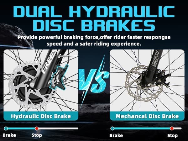 FREESKY M540 elcykel 23AH batteri, 150km räckvidd, 3000W motor, 50km/h hastighet, 26*4.0 tums fettdäck, hydraulisk skivbroms