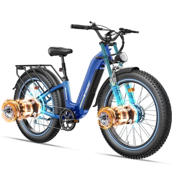 FREESKY M540 elcykel 23AH batteri, 150km räckvidd, 3000W motor, 50km/h hastighet, 26*4.0 tums fettdäck, hydraulisk skivbroms