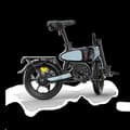 Miniatyrbild 4 av 6: DYU-C2, Fällbar elcykel, räckvidd 60 km – Motor 350 W, internt batteri 7,5 Ah, breda däck på 16 tum – Blå
