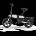 Miniatyrbild 2 av 6: DYU-C2, Fällbar elcykel, räckvidd 60 km – Motor 350 W, internt batteri 7,5 Ah, breda däck på 16 tum – Blå