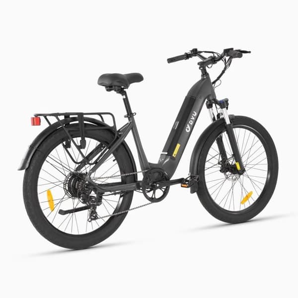 Elcykel DYU C1 26 Tum 25km/h - Motor 250W Batteri 36V10Ah Skivbromsar - Grå Blå
