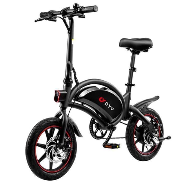 DYU-D3F, 36V 250W, Bärbar elcykel - Räckvidd på 50 km, Interna batteri 10Ah, Hastighet på 25 km/h, Däck 14" - Svart
