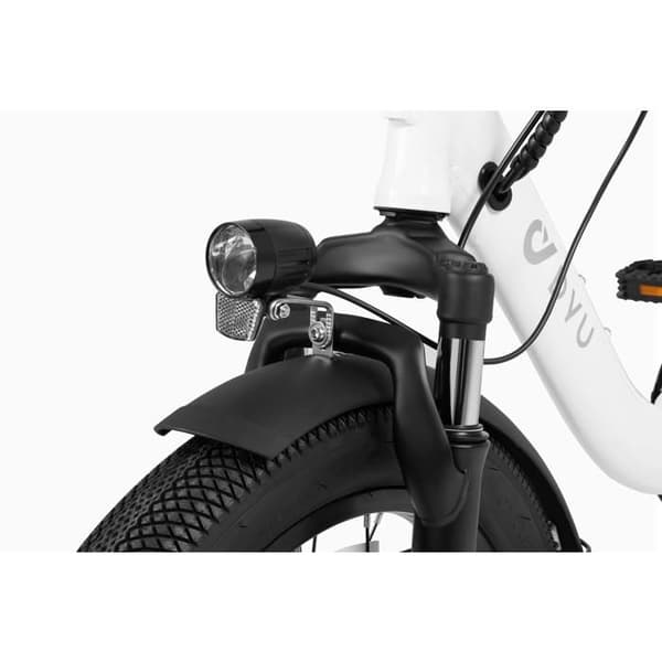 DYU C9 20 tum långdistans e-cykel Motor nominel 250 Watt Batteri 48V 15.6A 25km/h Vikt med broms 30kg Max räckvidd 150km Vit