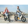 Miniatyrbild 6 av 6: DYU C9 20 tum långdistans e-cykel Motor nominel 250 Watt Batteri 48V 15.6A 25km/h Vikt med broms 30kg Max räckvidd 150km Vit