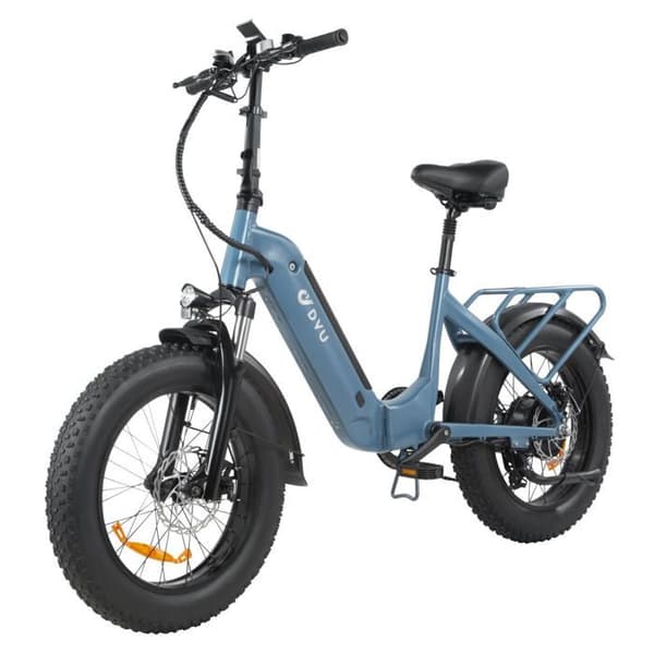 Elcykel Fällbar DYU FF500 20 Tum 32km/h - Motor 500W Batteri 48V14Ah Skivbromsar - Blå