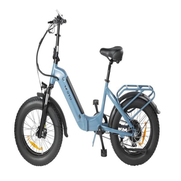 Elcykel Fällbar DYU FF500 20 Tum 32km/h - Motor 500W Batteri 48V14Ah Skivbromsar - Blå