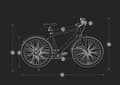 Miniatyrbild 4 av 6: Lätt stads elcykel i aluminium DYU Stroll 1 – Räckvidd 100 km, motor 36 V 250 W, däck 700C – Svart