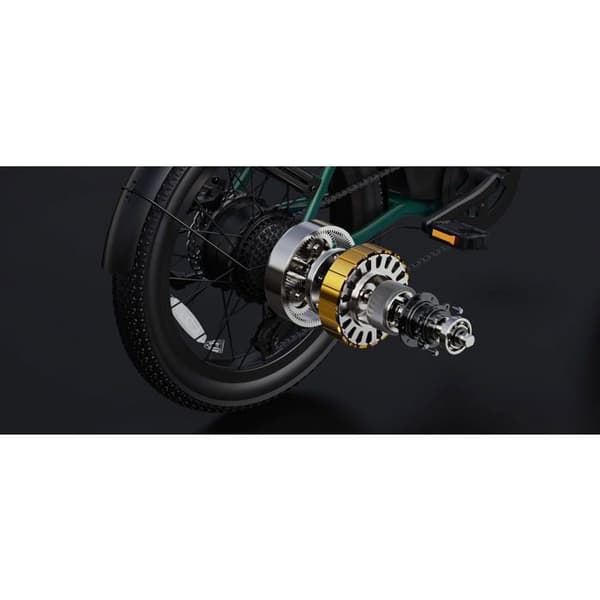 DYU C9 Elcykel Nominell motor 250 Watt Batteri 48V 15.6A 25km/h Bromsvikt 30kg Max räckvidd 150km Grön