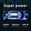 Miniatyrbild 3 av 11: GUNAI Y elcykel 1000W motor, 18AH batteri, 90km räckvidd, 60km/h hastighet, 20*4.0 tums fatdäck, SHIMANO 7-växlad, hydraulisk oljebroms
