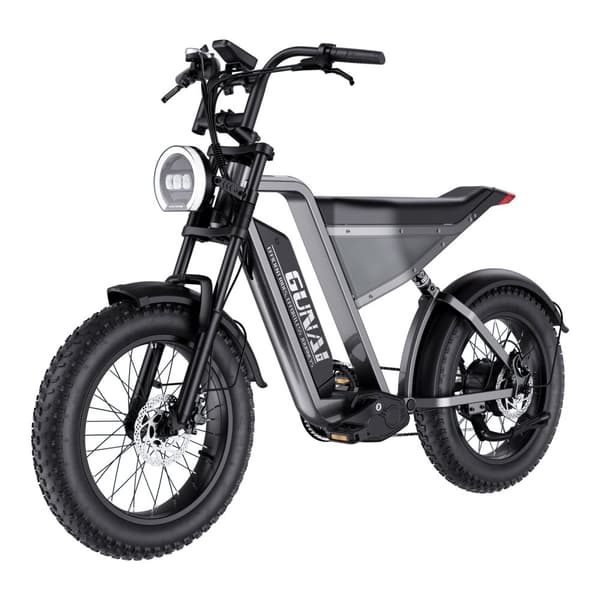 GUNAI Y elcykel 1000W motor, 18AH batteri, 90km räckvidd, 60km/h hastighet, 20*4.0 tums fatdäck, SHIMANO 7-växlad, hydraulisk oljebroms