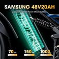 Pikkukuva 6 / 11: PULUMA PE86 sähköpyörä - 500W, 48V20Ah Samsung-akku, 70 km:n toimintasäde, Shimano 7-vaihteinen vaihteisto, DNM-jousitus