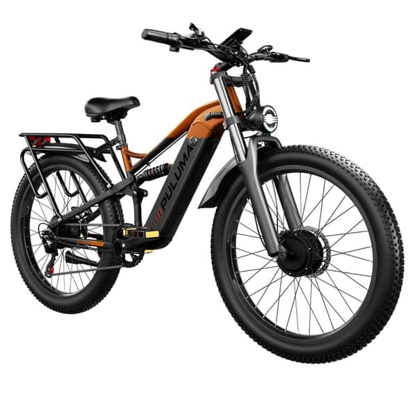 PULUMA PE86pro Dual Drive Elcykel - 2×500W motorer, 48V20Ah Samsung batteri, 50 km / t, Shimano 7-trins gearkasse, DNM affjedringssystem