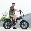 Miniatyrbild 6 av 6: Vikbar elcykel ENGWE ENGINE X Räckvidd 120 km 42 km/h Fullfjädrad Batteri 48V13Ah Däck 20 tum MTB Fat bike Svart