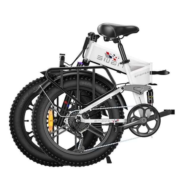 Fällbar elcykel ENGWE ENGINE X Räckvidd 120 km 42 km/h Fullfjädring Batteri 48V13Ah Däck 20 tum VTT Fat bike vit