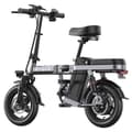 Miniatyrbild 2 av 4: Vikbar elcykel ENGWE T14 14 tum 25 km/h Motor 250W Räckvidd 42 km framdämpare stadsbike Batteri 48V10Ah Grå