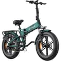 Miniatyrbild 1 av 4: elektrisk hopfällbar cykel ENGWE ENGINE Pro 2.0 Räckvidd 110 km Batteri 52V16Ah Helupphängd Snö däck 20 tum MTB Fat bike Grön