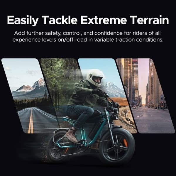 ENGWE M20 - Elcykel, 1000W 48V13AH/ 7 Växlar - Topp 28mph, 20" × 4.0 Breda däck, Räckvidd 75km - Vit