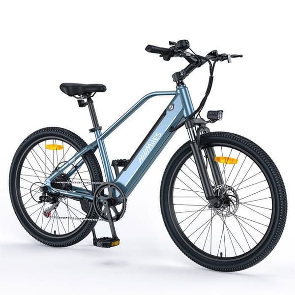 HILLMILES MileTrail 1 - Elcykel 26" - Avtagbart batteri 36V 13Ah - Räckvidd 100km - Hydraulisk skivbroms, Blå