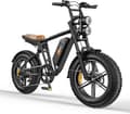 Miniatyrbild 1 av 6: Hillmiles Milezoom 1 Elcykel 20" Räckvidd 100km Batteri 52V15.6Ah Helt fjädrad Hydraulisk skivbroms fatbike, Svart