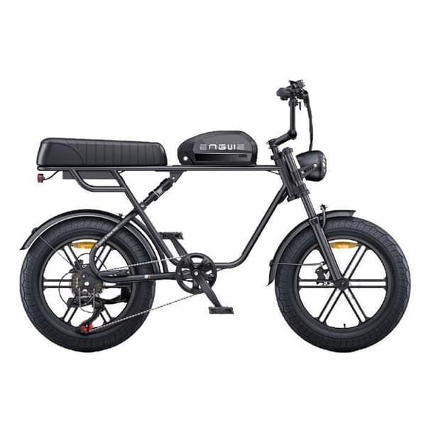 ENGWE M1 - Elcykel 20" - Räckvidd 90km - Batteri 48V15.6Ah - Fullupphängd - Shimano 7 växlar - MTB fat bike, Svart