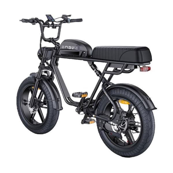ENGWE M1 - Elcykel 20" - Räckvidd 90km - Batteri 48V15.6Ah - Fullupphängd - Shimano 7 växlar - MTB fat bike, Svart