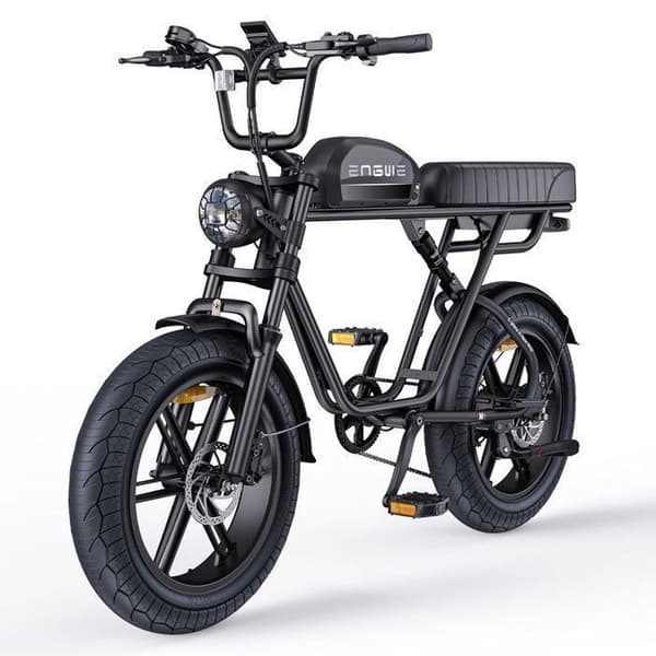 ENGWE M1 - Elcykel 20" - Räckvidd 90km - Batteri 48V15.6Ah - Fullupphängd - Shimano 7 växlar - MTB fat bike, Svart