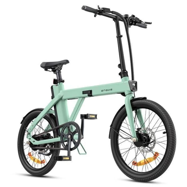 Fällbar elcykel ENGWE P20 Räckvidd 100km Motor 250W Batteri 36V9.6Ah Skivbromsar Däck 20 tum Stadscykel Grön