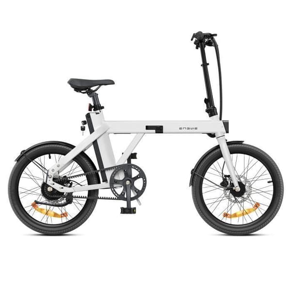 ENGWE P20 hopfällbar elcykel Räckvidd 100km 250W motor 36V9.6Ah batteri Skivbroms 20 tums däck vit stadscykel