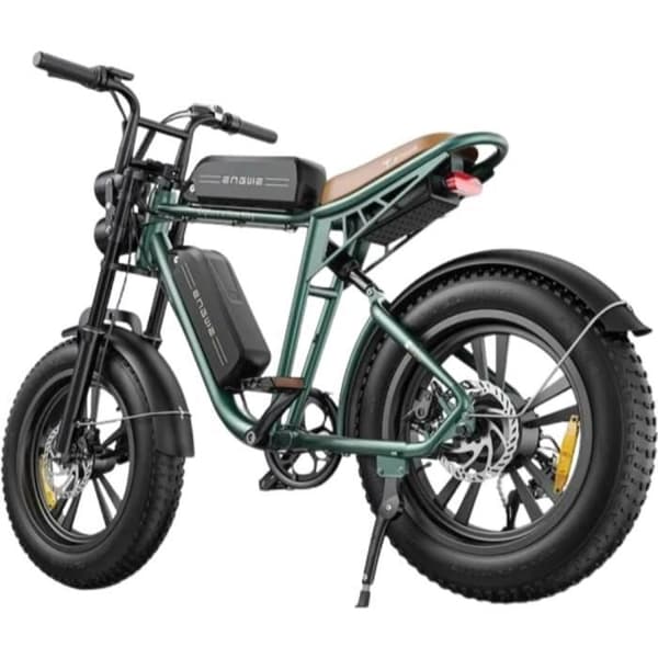 ENGWE M20 - Elcykel 20" - Räckvidd 120km - Batteri 48V26Ah - Helt upphängd - Shimano 7 växlar - MTB fat bike, Grön