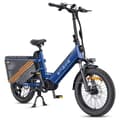 Miniatyrbild 1 av 6: ENGWE LE20 - Elcykel 20" - Räckvidd 200km - Batteri 48V38.4Ah - med framdämpare - 7 växlar - Cargo Fat bike, Blå