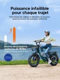 Miniatyrbild 5 av 6: ENGWE L20 BOOST - Elektrisk cykel 20" - Räckvidd 140 km - Avtagbart batteri 48V13Ah - Motor 250W - 7 växlar - VTC Fat bike, Svart