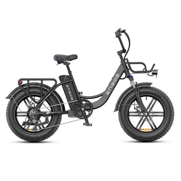 ENGWE L20 BOOST - Elektrisk cykel 20" - Räckvidd 140 km - Avtagbart batteri 48V13Ah - Motor 250W - 7 växlar - VTC Fat bike, Svart