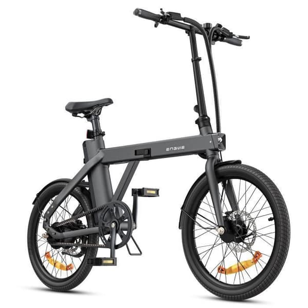 fällbar elcykel ENGWE P20 Räckvidd 100km Motor 250W Batteri 36V9.6Ah Skivbromsar Däck 20 tum stadscykel Svart
