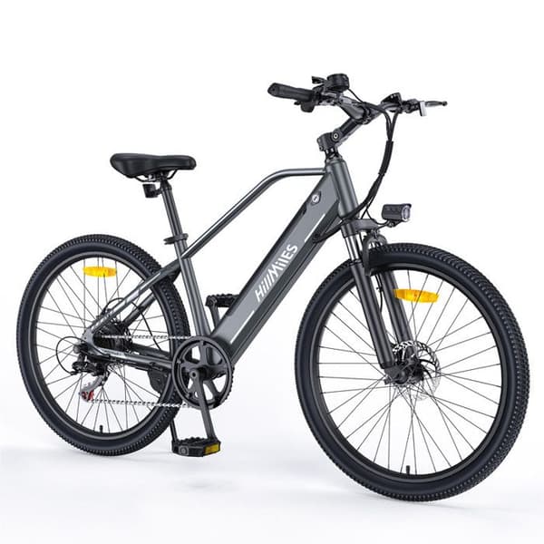 HILLMILES MileTrail 1 - Elcykel 26" - Avtagbart batteri 36V 13Ah - Räckvidd 100km - Hydraulisk skivbroms, Grå