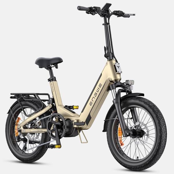 Växelcykel ENGWE L20 3.0 PRO - 250W Batteri 48V15AH 20-tums Däck TÜV Certifierat Hydrauliska Skivbromsar - Guld