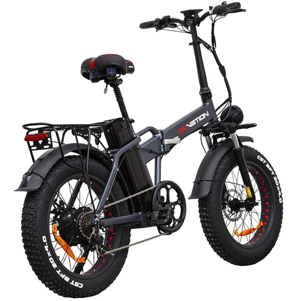 DRVETION AT20 elcykel 10AH batteri, 750W motor, 70 km räckvidd, 25 km/h hastighet, 20*4,0 tums fatdäck, SHIMANO 7 växlad - svart och grå