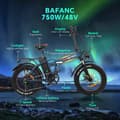 Miniatyrbild 10 av 11: DRVETION AT20 elcykel 750W motor, 15AH batteri, 80 km räckvidd, 25 km/h hastighet, 20*4,0 tums fatdäck, SHIMANO 7 växlad - mattblå