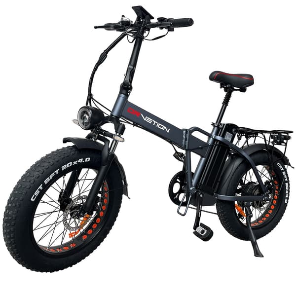 DRVETION AT20 elcykel 750W motor, 15AH batteri, 80 km räckvidd, 25 km/h hastighet, 20*4,0 tums fatdäck, SHIMANO 7 växlad - svart och grå