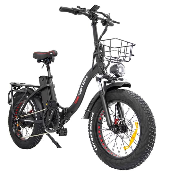 DRVETION CT20 elcykel 10AH batteri, 750W motor, 70 km räckvidd, 25 km/h hastighet, 20*4,0 tums fatdäck, SHIMANO 7 växlad - svart