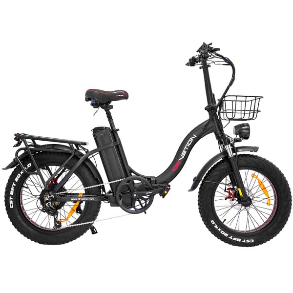 DRVETION CT20 elcykel 10AH batteri, 70 km räckvidd, 750W motor, 25 km/h hastighet, 20*4,0 tums fatdäck, SHIMANO 7 växlad - svart
