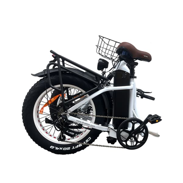 DRVETION CT20 elcykel 15AH batteri, 80 km räckvidd, 750W motor, 25 km/h hastighet, 20*4,0 tums fatdäck, SHIMANO 7 växlad - vit