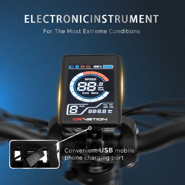 DRVETION CT20 elcykel 15AH batteri, 80 km räckvidd, 750W motor, 25 km/h hastighet, 20*4,0 tums fatdäck, SHIMANO 7 växlad - vit