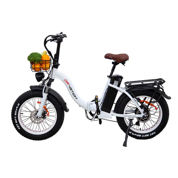 DRVETION CT20 elcykel 15AH batteri, 80 km räckvidd, 750W motor, 25 km/h hastighet, 20*4,0 tums fatdäck, SHIMANO 7 växlad - vit