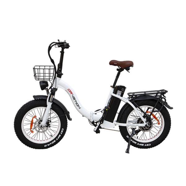 DRVETION CT20 elcykel 20AH batteri, 100 km räckvidd, 750W motor, 25 km/h hastighet, 20*4,0 tums fatdäck, SHIMANO 7 växlad - vit