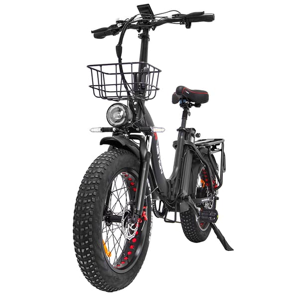 DRVETION CT20 elcykel 20AH batteri, 100 km räckvidd, 750W motor, 25 km/h hastighet, 20*4,0 tums fatdäck, SHIMANO 7 växlad - svart